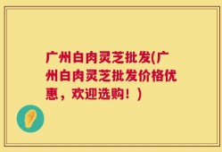 广州白肉灵芝批发(广州白肉灵芝批发价格优惠，欢迎选购！)