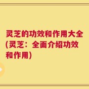 灵芝的功效和作用大全(灵芝：全面介绍功效和作用)