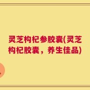 灵芝构杞参胶囊(灵芝构杞胶囊，养生佳品)