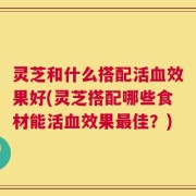 灵芝和什么搭配活血效果好(灵芝搭配哪些食材能活血效果最佳？)