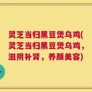 灵芝当归黑豆煲乌鸡(灵芝当归黑豆煲乌鸡，滋阴补肾，养颜美容)