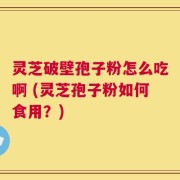 灵芝破壁孢子粉怎么吃啊 (灵芝孢子粉如何食用？)
