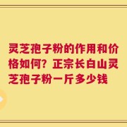 灵芝孢子粉的作用和价格如何？正宗长白山灵芝孢子粉一斤多少钱