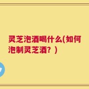 灵芝泡酒喝什么(如何泡制灵芝酒？)
