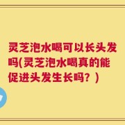 灵芝泡水喝可以长头发吗(灵芝泡水喝真的能促进头发生长吗？)