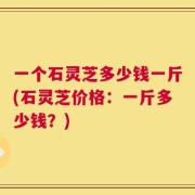一个石灵芝多少钱一斤(石灵芝价格：一斤多少钱？)