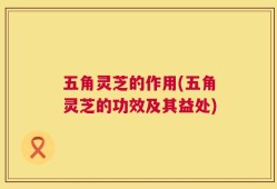 五角灵芝的作用(五角灵芝的功效及其益处)
