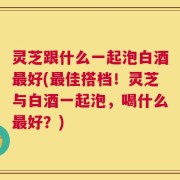 灵芝跟什么一起泡白酒最好(最佳搭档！灵芝与白酒一起泡，喝什么最好？)