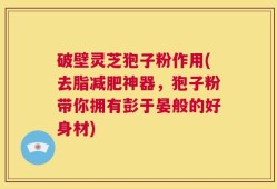 破壁灵芝狍子粉作用(去脂减肥神器，狍子粉带你拥有彭于晏般的好身材)
