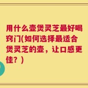 用什么壶煲灵芝最好喝窍门(如何选择最适合煲灵芝的壶，让口感更佳？)