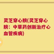 灵芝穿心膀(灵芝穿心膀：中草药创新治疗心血管疾病)