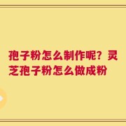 孢子粉怎么制作呢？灵芝孢子粉怎么做成粉