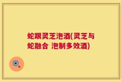 蛇跟灵芝泡酒(灵芝与蛇融合 泡制多效酒)