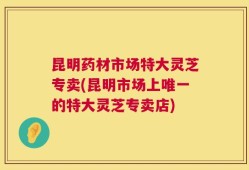 昆明药材市场特大灵芝专卖(昆明市场上唯一的特大灵芝专卖店)