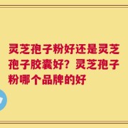 灵芝孢子粉好还是灵芝孢子胶囊好？灵芝孢子粉哪个品牌的好