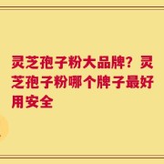 灵芝孢子粉大品牌？灵芝孢子粉哪个牌子最好用安全