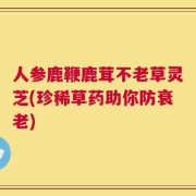 人参鹿鞭鹿茸不老草灵芝(珍稀草药助你防衰老)