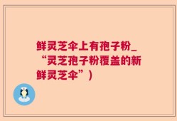 鲜灵芝伞上有孢子粉_“灵芝孢子粉覆盖的新鲜灵芝伞”)
