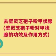 去壁灵芝孢子粉甲状腺(壁灵芝孢子粉对甲状腺的功效及作用方式)