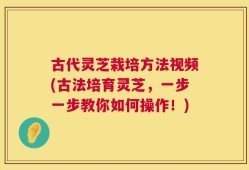 古代灵芝栽培方法视频(古法培育灵芝，一步一步教你如何操作！)