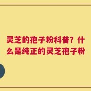 灵芝的孢子粉科普？什么是纯正的灵芝孢子粉