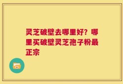 灵芝破壁去哪里好？哪里买破壁灵芝孢子粉最正宗
