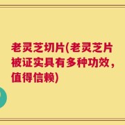 老灵芝切片(老灵芝片被证实具有多种功效，值得信赖)
