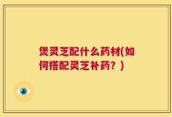 煲灵芝配什么药材(如何搭配灵芝补药？)
