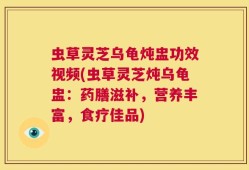 虫草灵芝乌龟炖盅功效视频(虫草灵芝炖乌龟盅：药膳滋补，营养丰富，食疗佳品)