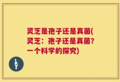 灵芝是孢子还是真菌(灵芝：孢子还是真菌？一个科学的探究)