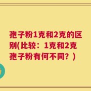 孢子粉1克和2克的区别(比较：1克和2克孢子粉有何不同？)