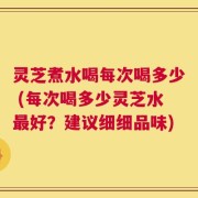 灵芝煮水喝每次喝多少 (每次喝多少灵芝水最好？建议细细品味)