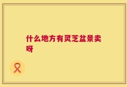 什么地方有灵芝盆景卖呀