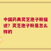 中国药典灵芝孢子粉描述？灵芝孢子粉是怎么样的