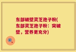东部破壁灵芝孢子粉(东部灵芝孢子粉：突破壁，营养更充分)