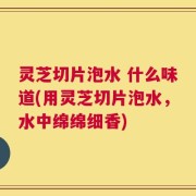 灵芝切片泡水 什么味道(用灵芝切片泡水，水中绵绵细香)