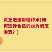 灵芝泡酒用哪种水(如何选择合适的水为灵芝泡酒？)