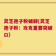 灵芝孢子粉破辟(灵芝孢子粉：攻克重要突破口)