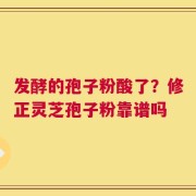 发酵的孢子粉酸了？修正灵芝孢子粉靠谱吗