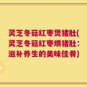 灵芝冬菇红枣煲猪肚(灵芝冬菇红枣煨猪肚：滋补养生的美味佳肴)