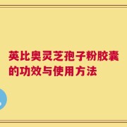 英比奥灵芝孢子粉胶囊的功效与使用方法