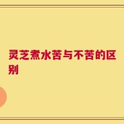 灵芝煮水苦与不苦的区别