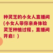 种灵芝的小女人直播间(小女人带你亲身体验灵芝种植过程，直播间开启！)