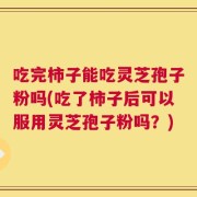 吃完柿子能吃灵芝孢子粉吗(吃了柿子后可以服用灵芝孢子粉吗？)