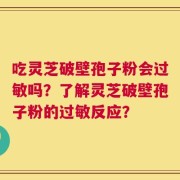 吃灵芝破壁孢子粉会过敏吗？了解灵芝破壁孢子粉的过敏反应？