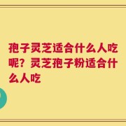 孢子灵芝适合什么人吃呢？灵芝孢子粉适合什么人吃