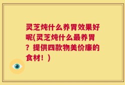 灵芝炖什么养胃效果好呢(灵芝炖什么最养胃？提供四款物美价廉的食材！)