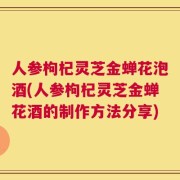 人参枸杞灵芝金蝉花泡酒(人参枸杞灵芝金蝉花酒的制作方法分享)