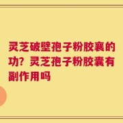 灵芝破壁孢子粉胶襄的功？灵芝孢子粉胶囊有副作用吗