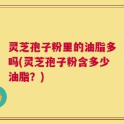 灵芝孢子粉里的油脂多吗(灵芝孢子粉含多少油脂？)